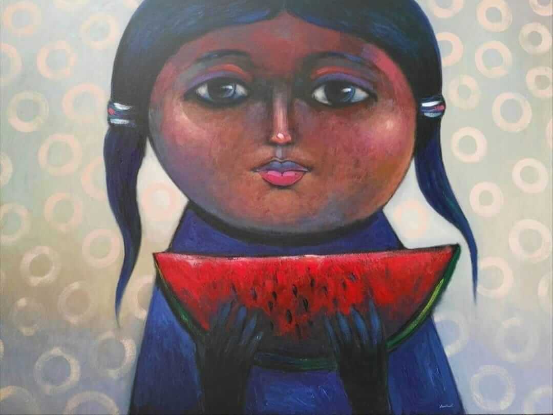 Niña Con Sandía